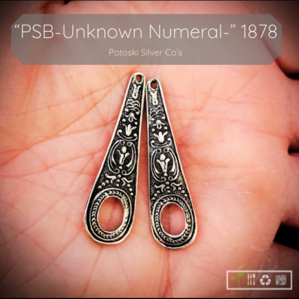 “PSB-Unknown Numeral-“ 1878 Recycled Antique Sugar Tongs Extremely Rare!